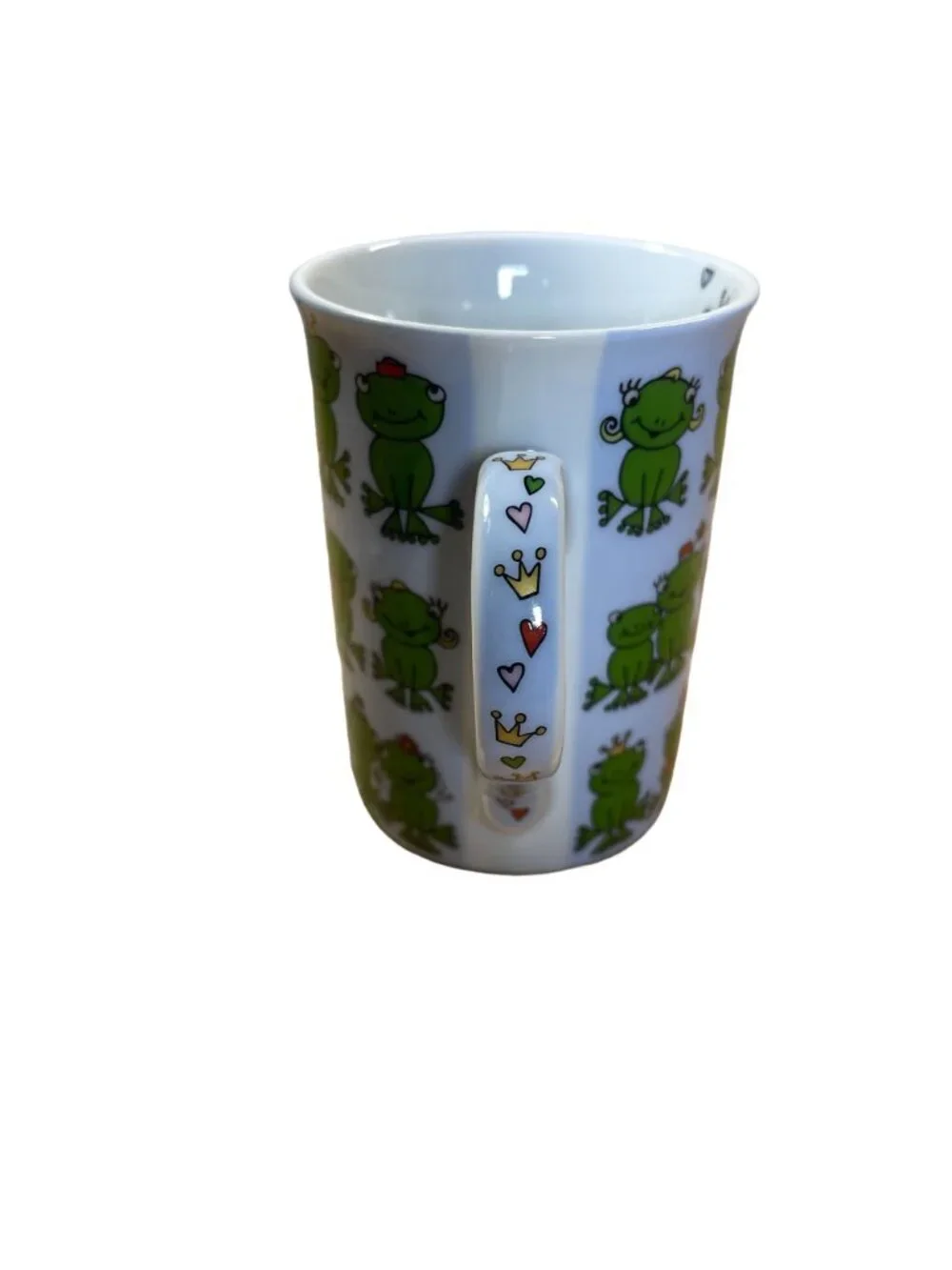 Pier 1 Imports Whimsical Smiling Frogs Tea Coffee Mug Cup Porcelain 10 oz